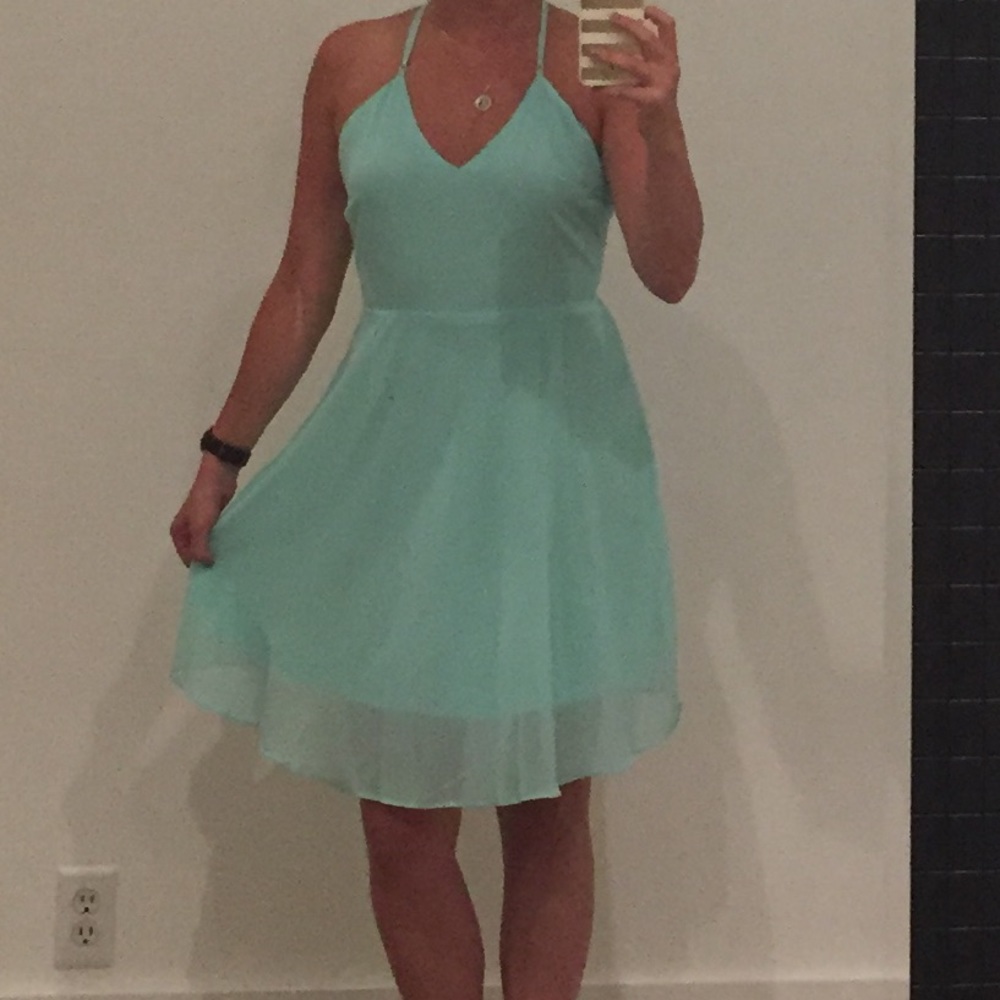 Teal short summer dress!